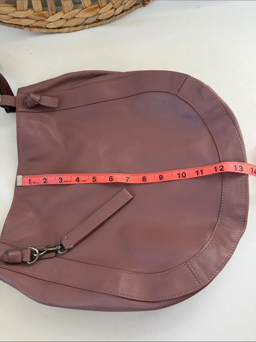 Lucky Brand Gryn Hobo Leather Purse Dusty Rose Mauve